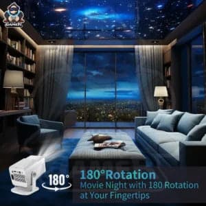 Hcs350 Max Android Gaming Projector with Wireless Controllers & Voice Remote