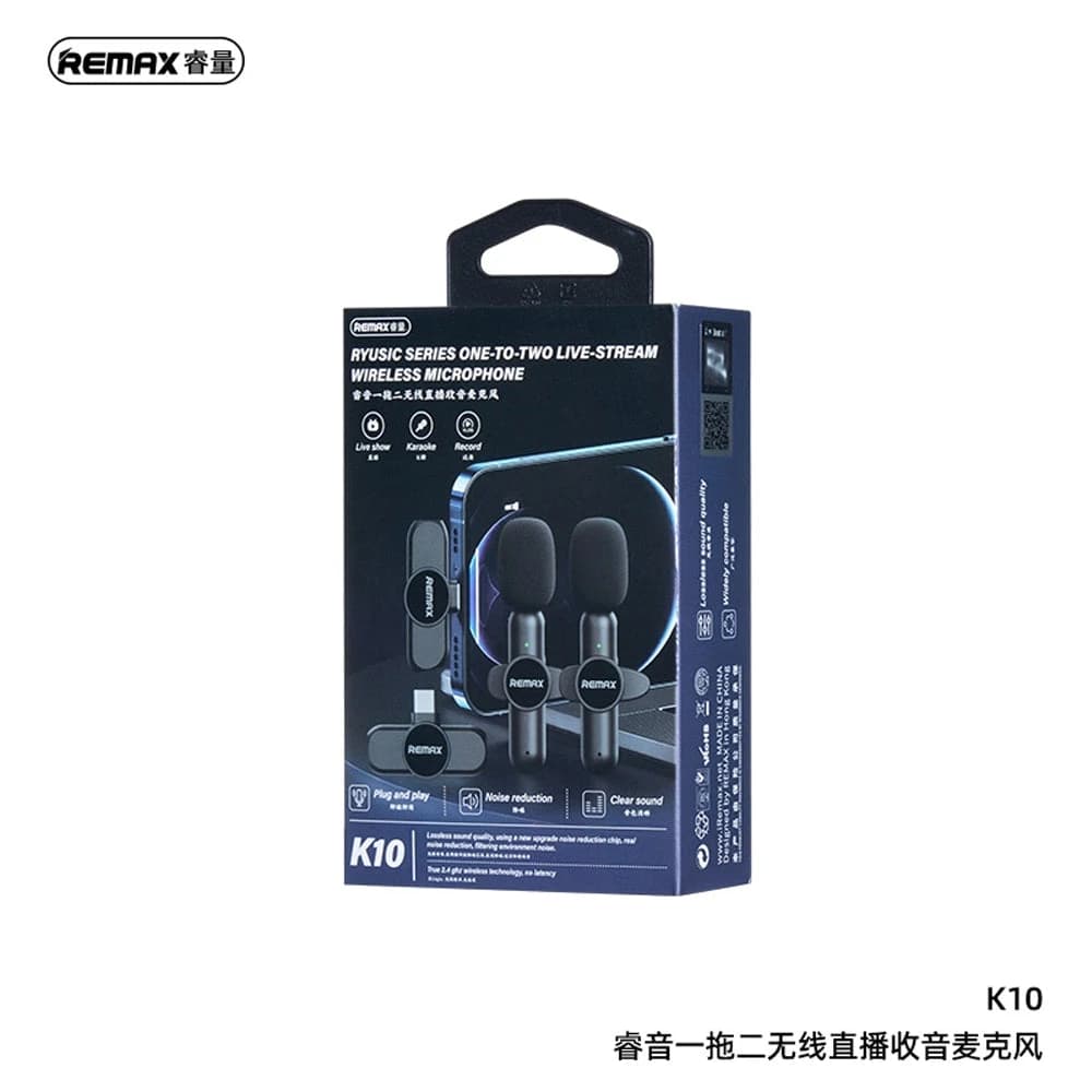 Remax K10 Live-stream Wireless Microphone