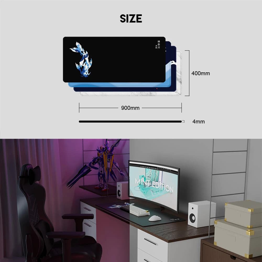 Fantech Ato Mp905 Desk Mat Kanagawa Wave