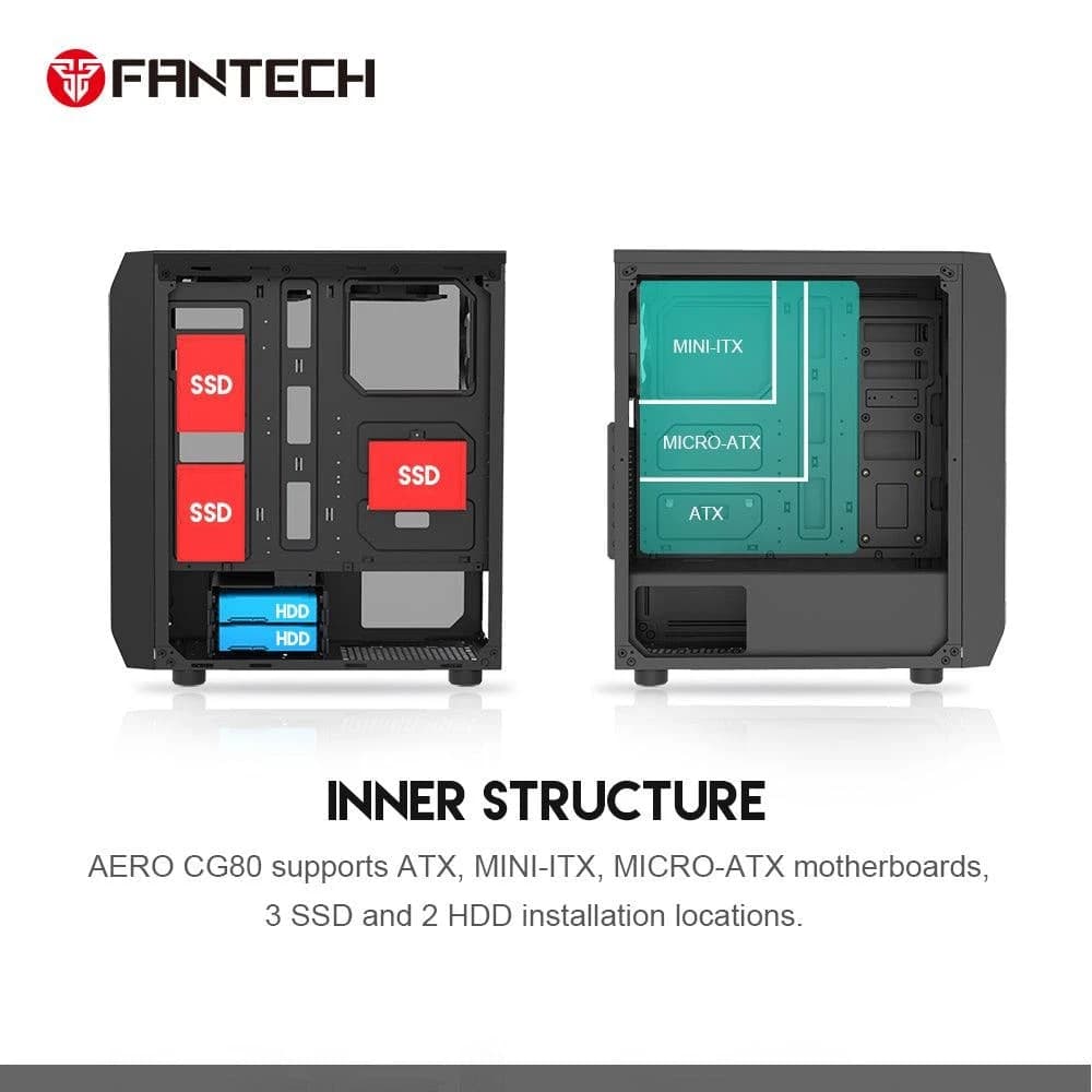Fantech Aero CG80 RGB Mid Tower Case