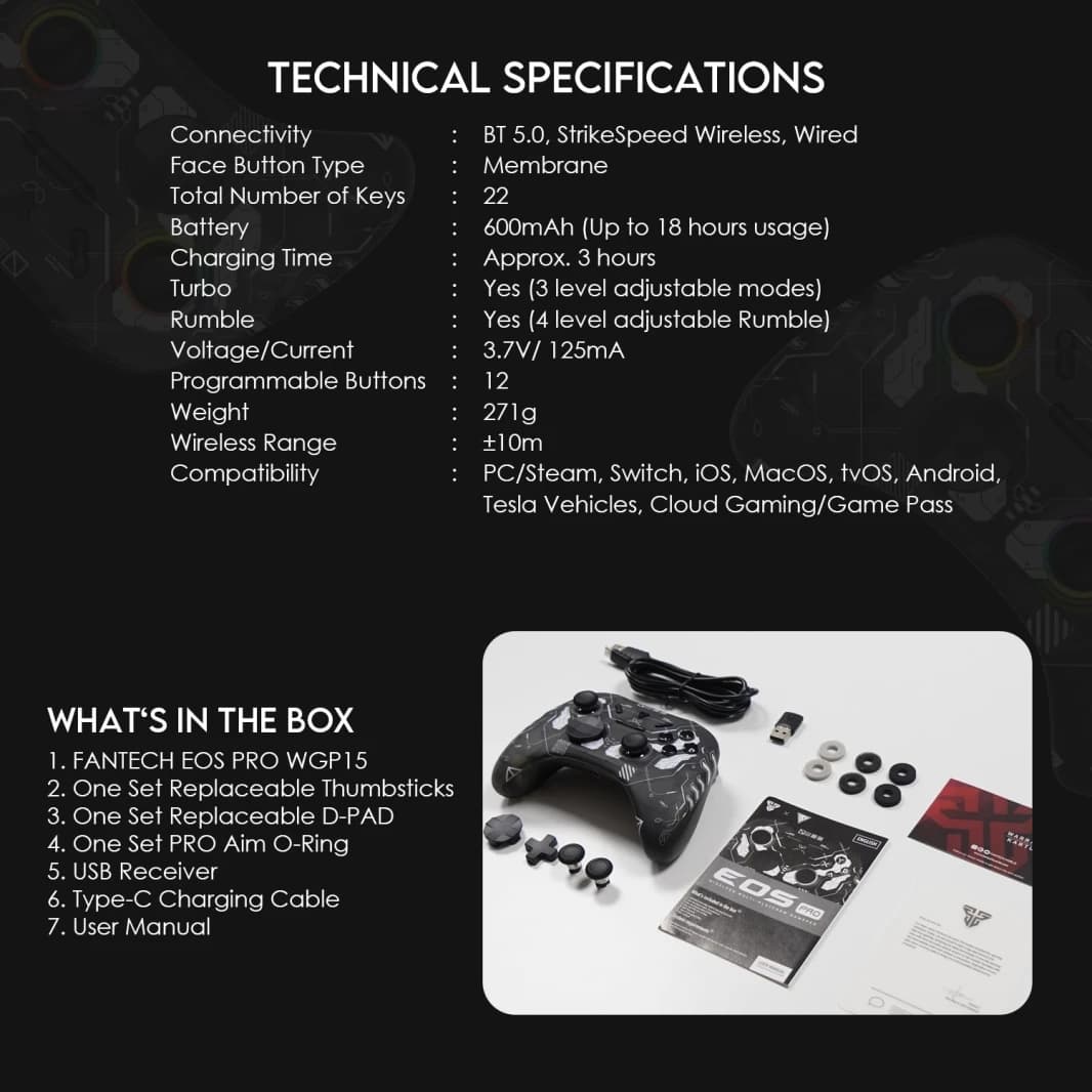 Fantech WGP15 Epsilon EOS Pro Wireless Gaming Controller