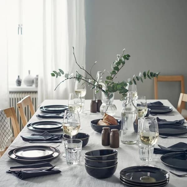 Side plate, dark grey, 20 cm