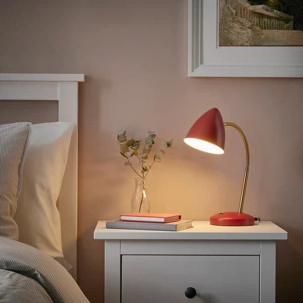 مصباح عمل LED، أحمر/لون نحاسي