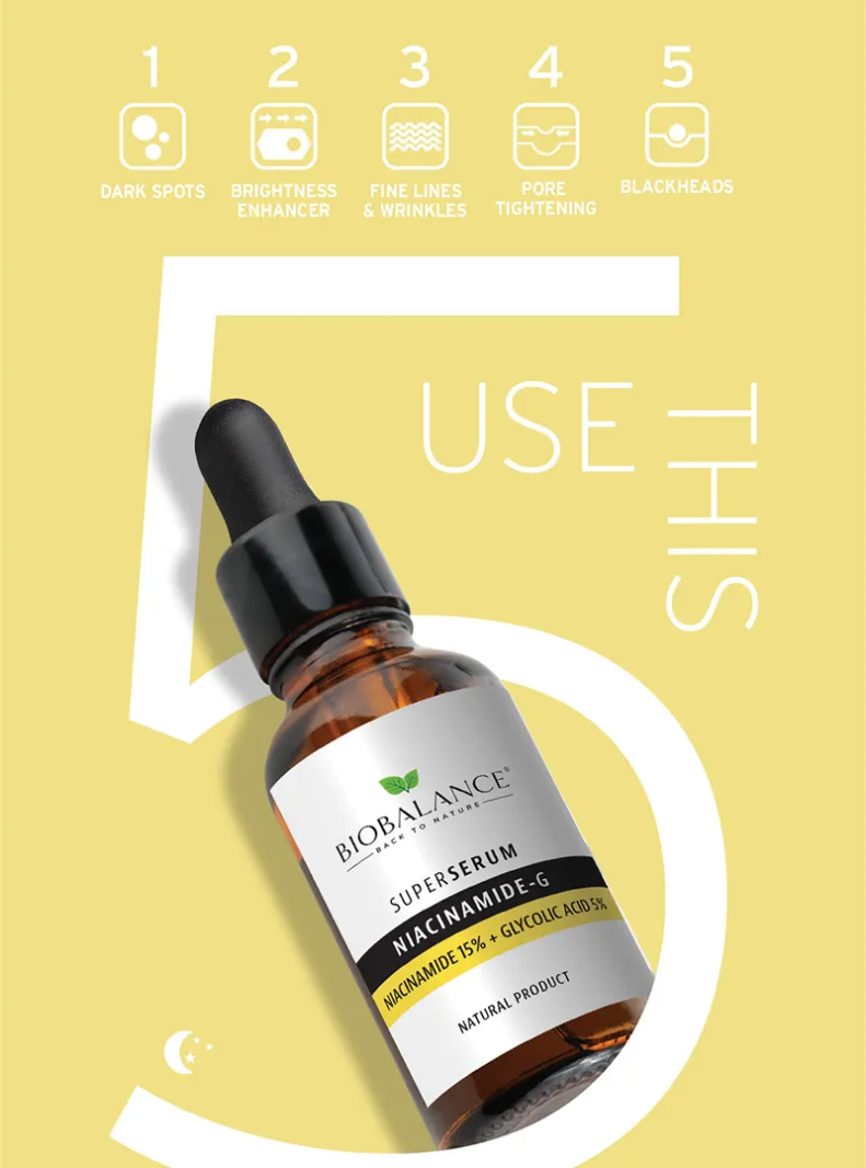 Bio Balance NIACINAMIDE 15% + GLYCOLIC ACID 5% SUPER SERUM