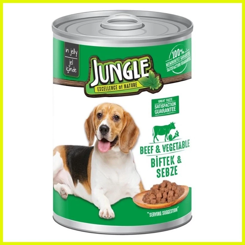 Jungle Wet Dog Food Beef 400g - 12 Pieces