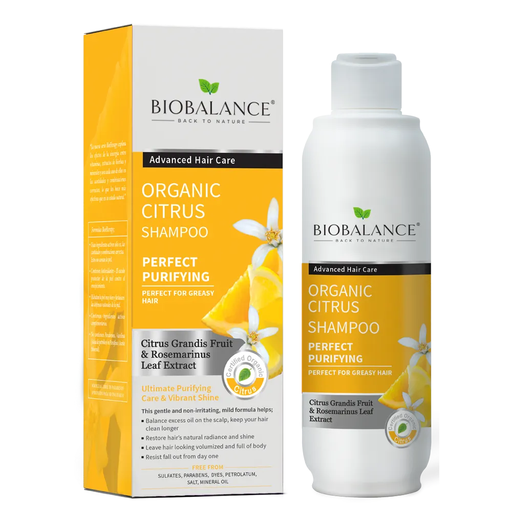 BIOBALANCE ORGANIC CITRUS SHAMPOO PERFECT FOR GREASY HAIR