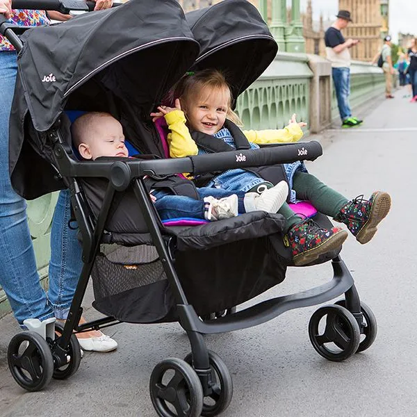 Joy Aire Twin Stroller - Dark Grey