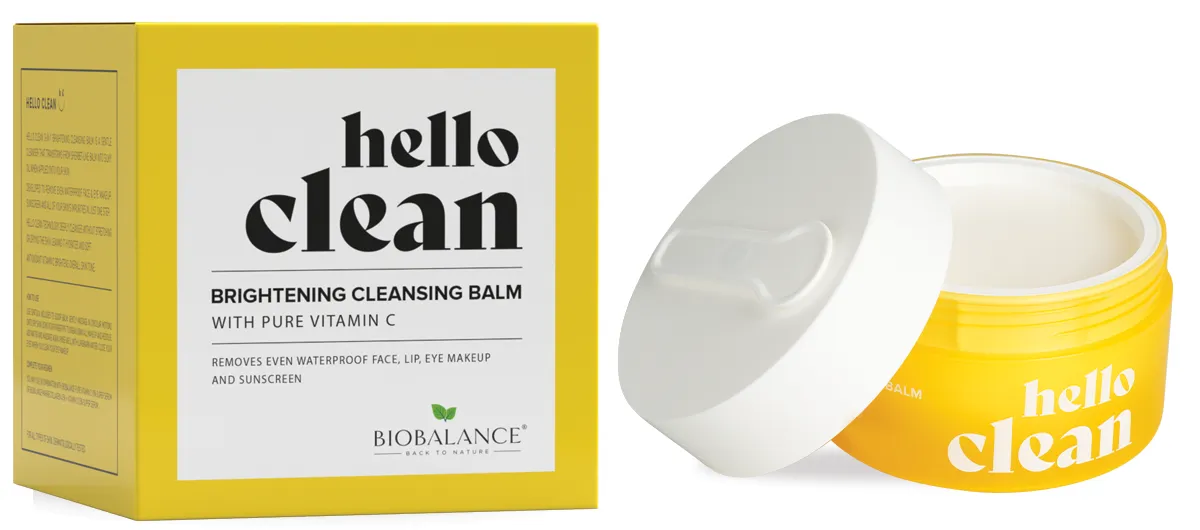 BIOBALANCE HELLO CLEAN BRIGTENING CLEANSING BALM WITH PURE VITAMIN C