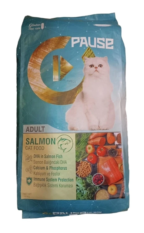 PAUSE DRY FOOD SALMON 15 KG