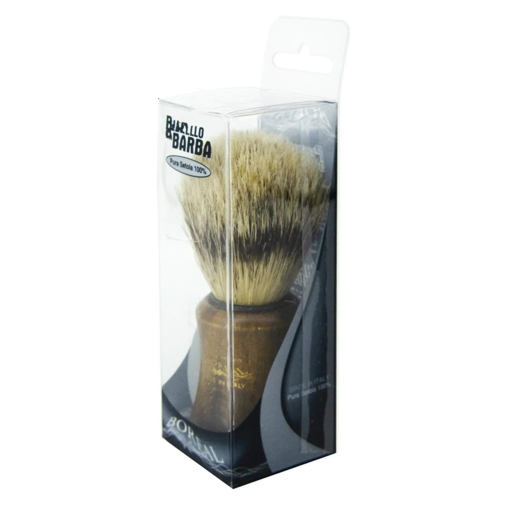 Boreal Shaving Brush Wood Handle - Natural Bristle