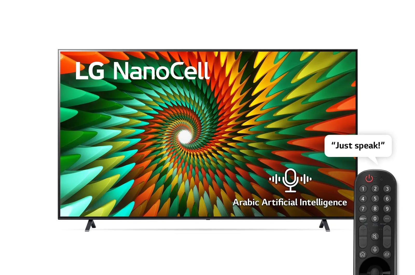 تلفزيون NanoCell مقاس 86 بوصة من السلسلة NANO77، مع HDR (النطاق الديناميكي العالي) النشط بدقة 4k لتصميمات شاشة السينما وتقنية ThinQ AI للتلفزيون الذكي بنظام التشغيل webOS،معدل تحديث 120 هيرتز، لعام 2023