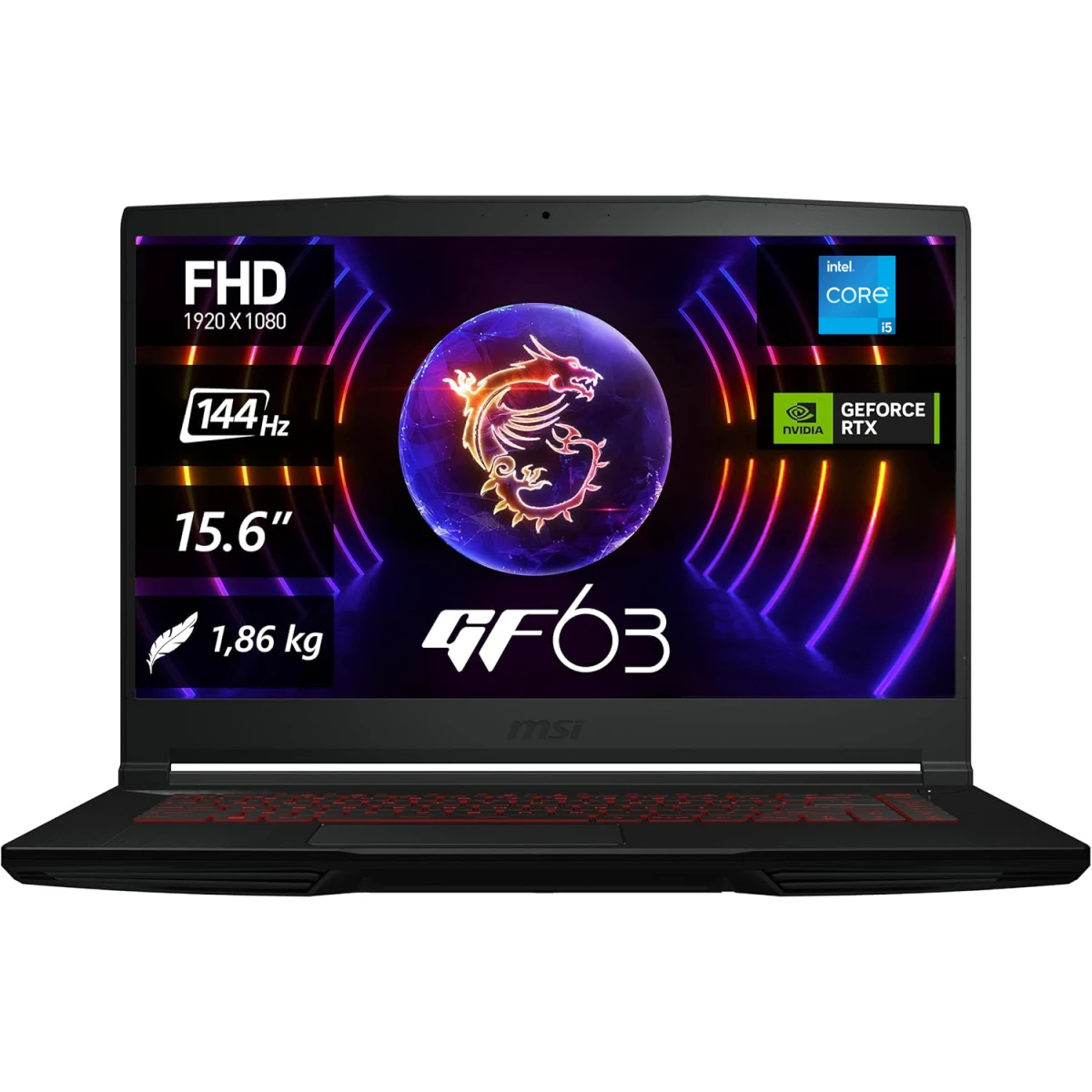 MSI Thin 12UCX Gaming (2023) 12Gen Intel Core i5 10-Cores w/ Nvidia RTX 2050 4GB & 144Hz Display - Grey