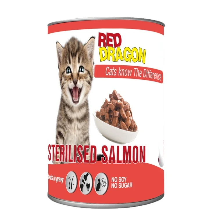 Red Dragon Sterilised Cat Wet Food, Salmon, 24 can