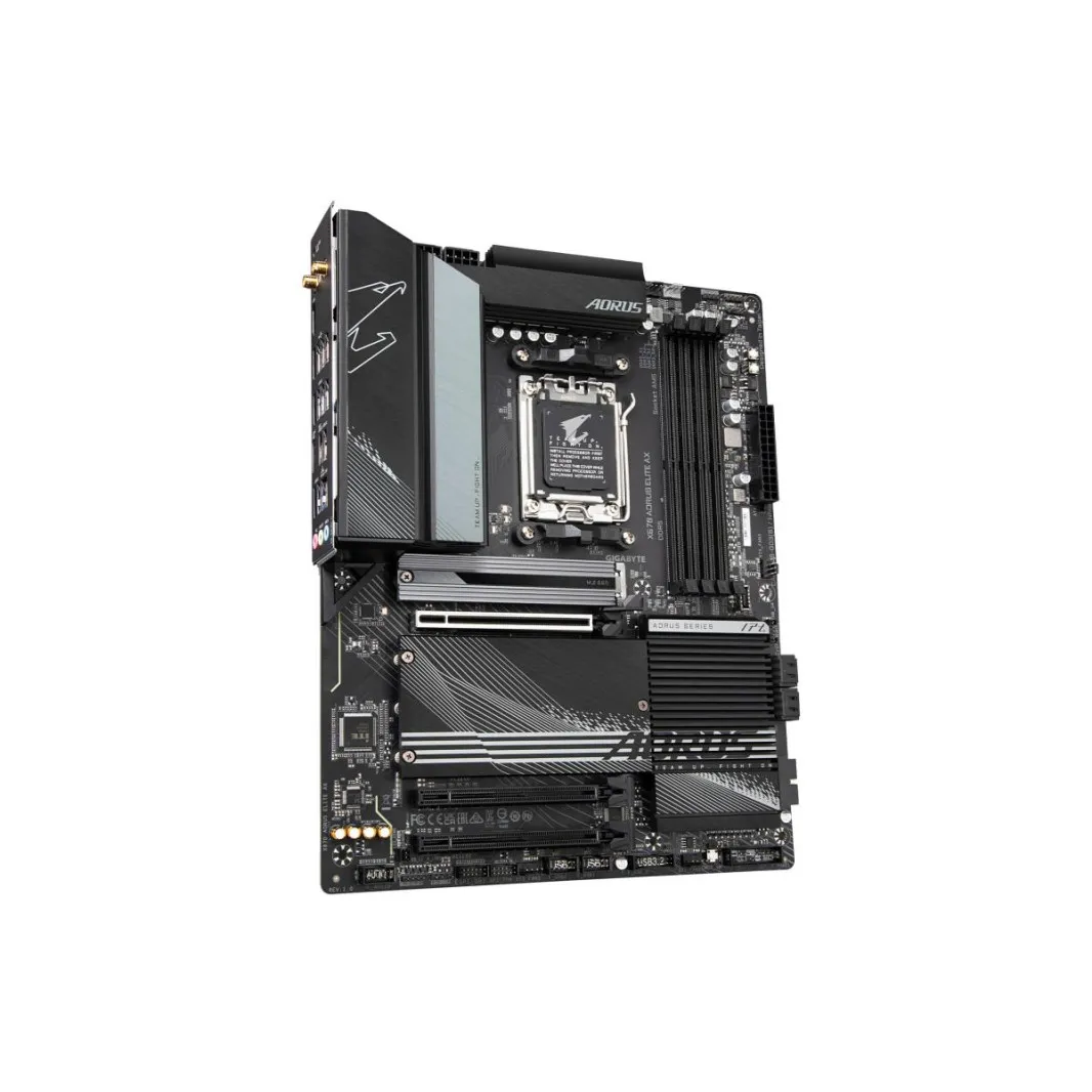 جيجابايت X670 AORUS ELITE AX (WiFi 6E) AMD RYZEN 7000 Series AM5/DDR5/PCIe 5.0/4xM.2 - اللوحة الأم للألعاب ATX